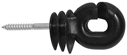 AKO 25x Ringisolator SUPER - Big, breiter Schlitz - Draht, Litze, Seil und 10 mm Band - Mit breitem Schlitz - Kurze Stütze