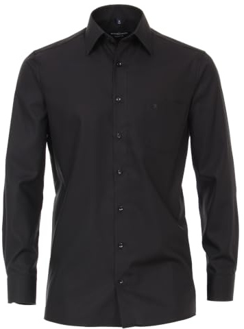CASAMODA Businesshemd extra Langer Arm 69cm Uni Comfort Fit Tiefschwarz 45