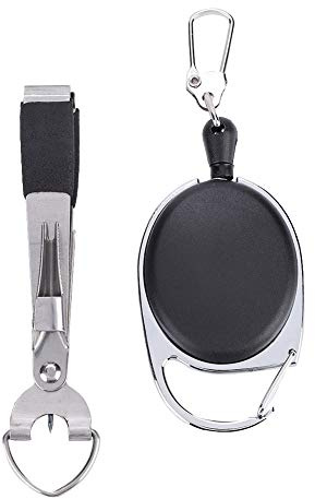 Keenso Fishing Quick Knot Tying Tool, Multi-functional Stainless Steel Line Cutter Clipper Nipper Tackle