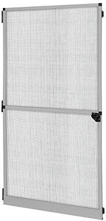 jarolift Profi Line Fliegengittertür Insektenschutz Tür 120 x 220 cm, Fiberglas Gewebe Schwarz, mit Aluminiumrahmen Silber, Länge & Breite Kürzbar