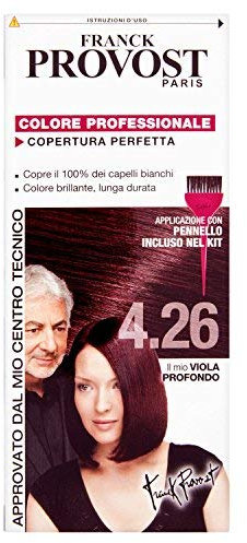 Franck Provost Set 6 Tinte Per Capelli Tonalità 4.26 Viola Profondo - 1000 Gr