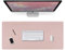 Schreibtischunterlage, Laptop Tischunterlage 90cm x 40cm Groß PU-Leder Gaming Mauspad, Wasserdichte Schreibunterlage für Büro- oder Heimbereich, Doppelseitig (Rosa/Silber)