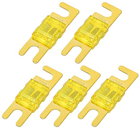 X AUTOHAUX 5 Stück 20A AFS Mini ANL Sicherungen Ersatz für Auto LKW Motorrad Boot Audio CDs