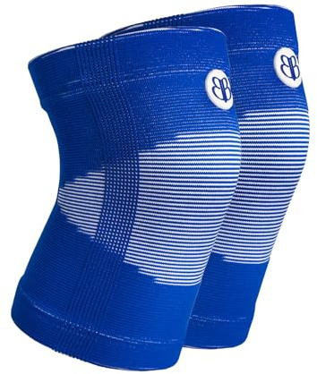 Banbroken Kniebandagen, hochbelastbar, mit starker Kniebandage, für Gewichtheben, atmungsaktiv, Hochleistungs-Stoff, Unisex (blau, Medium)