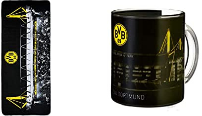 Borussia Dortmund BVB-Microfaserhandtuch (75x180cm) & BVB-Zauberglas