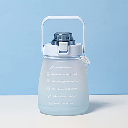 Bouteille Eau Bouteille d'eau de filles mignonnes de 1400 ml avec des bouteilles d'eau des sports de paille for une cuvette d'eau Bouilloire femelle avec biberon buvant de sangle Gourde Reutilisable