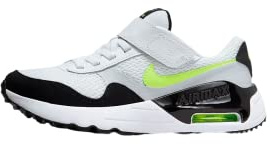 Nike DQ0285-100 Air MAX SYSTM (PS) Sneaker Kid White/Black-Volt-Pure Platinum 28