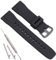 24mm Silikon-Schnellverschluss-Uhrenarmband, kompatibel mit Casio PRG-650Y PRG-600 PRW6600, Herren-Gummiarmband, Ersatz für Pro Trek PRG-650Y (black buckle)