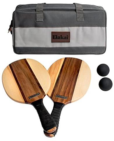 Elakai Outdoor-Spiele für Erwachsene und Familie, Premium-Tragetasche, inklusive Paddelball-Set