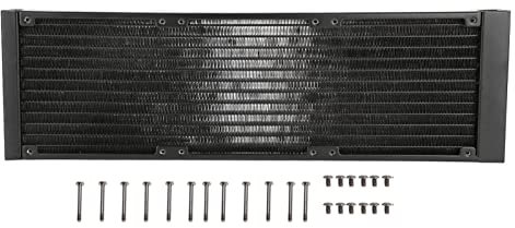 Akozon 360 Radiator, 12 Röhren Computer-Wärmetauscher Wb Separator Wasserkühlerrohr für PC – 360 Mm Diator G1/4 Gewinde (360 mm)
