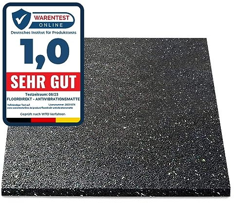 KARAT – Tapis Anti-Vibrations Machines à Laver, sèche-Linge – Personalisable, Isolante, Insonorisante – Qualité Allemande – Matelas d'isolation Acoustique, résistant -30°C/100°C - 125x100 cm | 20 mm