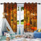 SDOTPMT 132x214cm Herbst Natur Senery Fenster Vorhang Kürbis Ernte Ahorn Blatt Fenster Vorhänge Herbst Thanksgiving Fenster Behandlung für Schlafzimmer Dekor Verdunkelung Vorhänge, 2 Platten