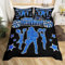 Cheerleader Bettwäsche Set S Größe,Jubelndes Team Gymnastik Bettbezug,Kinder Mädchen Teens,Hellblauer Stern Glitter Tröster Abdeckung Mode Tanzen Liebhaber Quilt Cover Schwarz,1 Kissenbezug