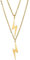 Blitzschlag Bolzen Halskette für Frauen Männer Edelstahl Einfache Street Punk Lightning Bolt Anhänger Halskette Schmuck Inspirational Geschenk für Unisex (Gold 1)
