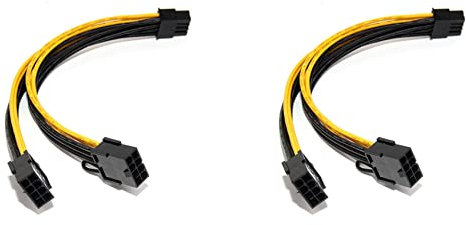 Censous 2 x 18 AWG 8 Pin A Dual 8 Pin (6 + 2) GPU Netzteil für K80 M40 M60 P40 P100, 20 cm