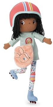 LILLIPUTIENS – Fabric Doll Liza - The Doll Who Skates – Adventurous and Cuddly Friend for Children from 2 Years – Awakening Toy with Removable Accessories – 83488