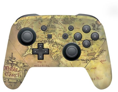 Head Case Designs Officially Licensed The Lord Of The Rings The Fellowship Of The Ring Map Of The Middle Earth Graphic Art Vinyl Gaming Skin Decal Compatible With Nintendo Switch Pro Controller