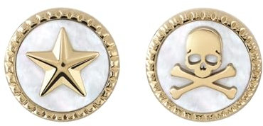 Philipp Plein Damen Ohrringe Ohrstecker Edelstahl IP Gold PLEIN MINI LOGO PJ2EA07EU