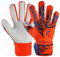 Reusch Attrakt Starter Solid Finger Support Junior Torwarthandschuhe Kinder Jugendliche Fußballhandschuhe Fingerprotektion für alle Wetterbedingungen und Spielfeldoberflächen, orange-blau, 5