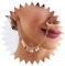 Dervivea Gold Pailletten Nasenring Pailletten Quaste Nase Pins Clip Auf Nasenring Reifen Kette Tanzparty Nase Indischen Schmuck