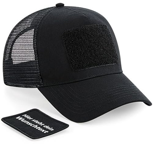 Kiwistar Cap - personalisiert mit Wunschtext - Patch zum Austauschen - schwarz - farbig - individuell anpassen mit Namen, Wunschtext, Bild - Unisex - Geschenk, Freunde, Baseballkappe, Trucker