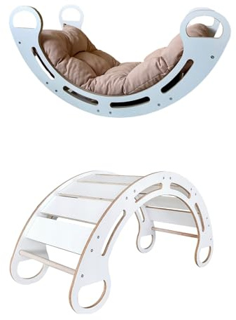 Slevobox Triangulo Pikler Montessori 85x41x39cm - Arco Montessori Madera - Escalada Montessori - Triangulo Escalada Bebe - Escalera Montessori Madera - Estimula el Desarrollo de la Motricidad