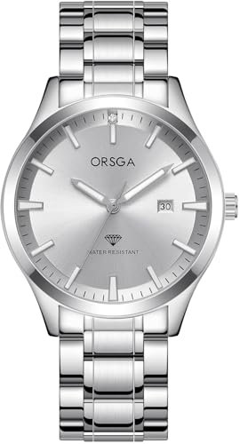 CIVO Uhren Herren Edelstahl Armbanduhr: Silber Analog Quarz Männer Uhr mit Datum - Wasserdicht Herrenuhr Klassische