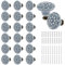 shaojian 20Pcs Ceramic Door Knobs Set Vintage Drawer Knobs Decorative Kitchen Cabinet Handles with Screws Round Antique Wardrobe Pulls Cupboard Handles for Closet, Cupboard, Furniture (Blue)