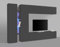 möbelando Wohnwand >Benevent< (5-teilig) in Anthrazit matt - 280x180x30 (BxHxT)