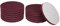 sourcing map 20pcs Scrubber Scouring Pads 500 Grits 5 Inch Drill Power Brush Hoop and Loop Surface Conditioning Disc Drill Scuffing Disc Scrub Pads for Home Kitchen Cleaning, Dark Red