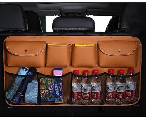 gengpingni Auto Aufbewahrungstasche Organizer Für Dodge RAM 2019-2023,Taschen mit Starkes Tuch in premiumqualität,C/Brown
