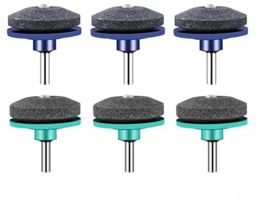 SMZhomeone 6 piedras de afilar para cortacésped para equipos de jardinería para palas, azadas, recortadoras y hachas