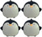 SLEEKEE 4 Stück Pinguin-Luftballons, Niedliche Cartoon-Aluminiumfolien-Luftballons, Tierparty-Hintergrunddekoration, Kindergeburtstagsfeier-Dekoration, Pinguin-Geburtstagsdekoration