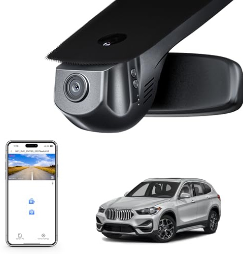 Mangoal 4K Dash Cam Custom for BMW X1 Gen2 F48/F49 2017 2018(Model A), sDrive28i xDrive28i, OEM Style, 2160P UHD Video, WiFi & APP, 64GB Card