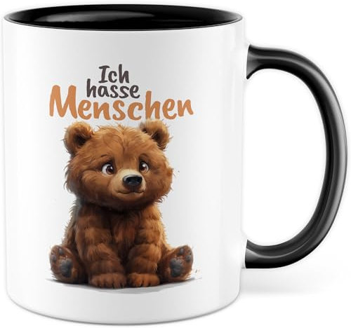 Tasse lustig Humor Geschenk Ich hasse Menschen, Kaffeetasse Witz Sarkasmus Ironie Kollege, Geschenkidee Bester Freund Meme Kaffee-Becher
