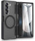 Doeshine Custodia per Samsung Z Fold 6 [2024], Cover Opaca Semitrasparente Antiurto con Slot S-Pen Integrato (No S-Pen), [Pellicola Schermo 9H] Ricarica Magnetica e Protezione Cerniera Militare (Nero)