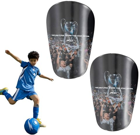 2 Stück Schienbeinschoner Fußball Herren Mini Klein Schienbeinschoner Kinder Fussball Klein Mit Einem Champion-Muster Personalisiertes Geschenk Für Kinder Und Männer, 10 X 6 Zentimeter