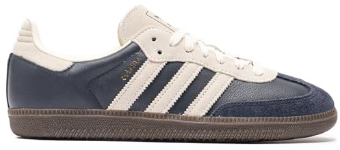 adidas Samba OG Herren-Sneaker, Marineblau, Creme, Gummi, 4.5 US