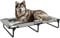 PawHut Erhöhtes Hundebett klappbar Haustierbett, Outdoor Hundeliege mit Netzdesign, Atmungsaktiv, für große Hunde Hellgrau Oxford 107 x 61 x 20 cm