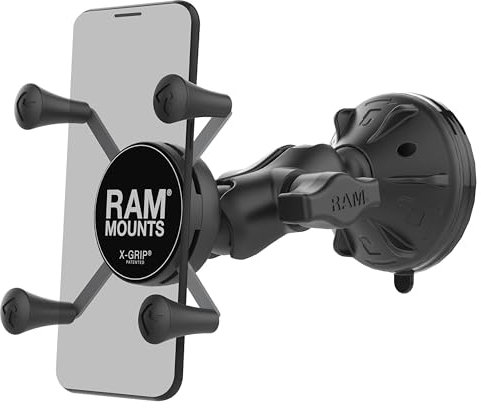 RAM Suction Cup Short Arm Car Mount w/Universal X-Grip Holder for Cell Phone SmartPhone iPhone, W