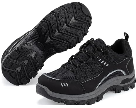 JOMIX Scarpe Donna da Trekking Leggere Sneakers Outdoor Traspiranti per Escursioni con Suola Antiscivolo Scarpe Camminnata da Montagna e Campeggio WOS250707 Nero 40