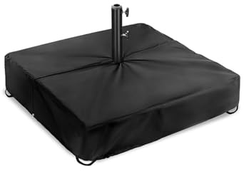 CashMuch Outdoor Schirmständer Abdeckung Wasserdicht Quadratisch Sonnenschirm Ständer Schutzhülle mit Reißverschluss 210D Oxford Stoff Schwarz (106,7 x 106,7 x 12,7 cm)