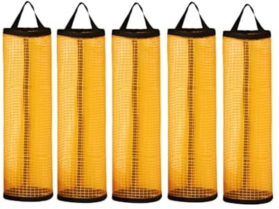 Osmond Wall-Mounted Garbage Bag Kitchen Hanging Visual Storage Magic No-Punch Pull-Out Plastic Bag Storage Bag Black+Yellow