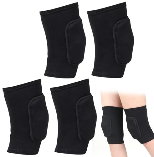 Vrexziy 2 Pair Volleyball Knee Pads, Thick Sponge Support Knees Protector | Highly Elasticated Knee Pad Anti Slip Collision Avoidance Knee Pad Suitable for Dance Volleyballs Handball Football Yoga
