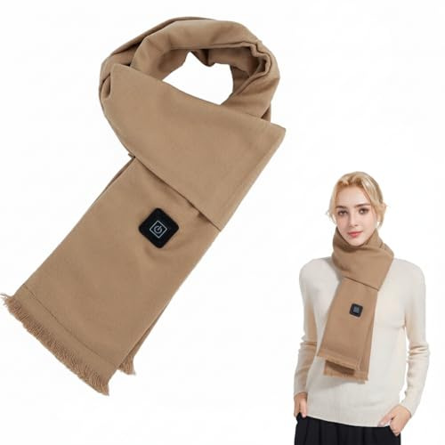 tooloflife Beheizter Schal USB Heizschal mit 3 Heizstufen - Waschbar & Weiches Fleece, Elektrischer Nackenwärmer Wärmekragen für Winter Outdoor, Spazieren & Pendeln, Geschenk für Damen & Herren