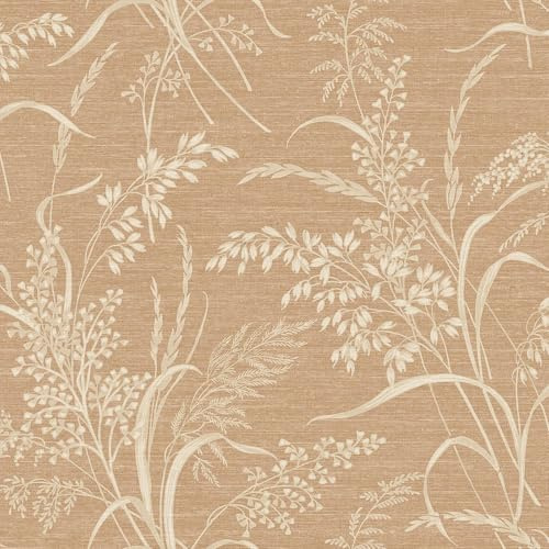 Grandeco Prairie Botanical Tapete Rust A84303 – Wiesenzweig, florales Blätter-Design, strukturiertes Vlies, Wandtapete, scheuerbar, 10,05 m x 53 cm