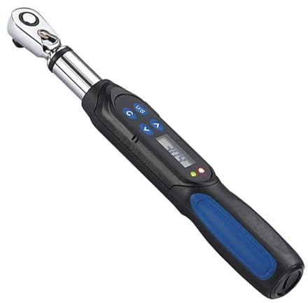 Adjustable Digital Torque Wrench, 0.3-6 Nm, 1/4 Drive, Digital Display Micro Torque Wrench, Peak Hold & Follow Mode, Forward ±3% Reverse ±4%, for Industrial Applications