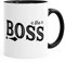MoonWorks Kaffee-Tasse Chef-Tasse The Boss mit Innenfarbe schwarz Unisize