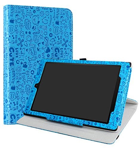 LiuShan para Amazon Fire HD 10 Rotary Funda, Giratoria 360 Grados de Rotación Carcasa con Stand Soporte Caso para Amazon Fire HD 10 Tablet(5th /7th /9th Generation) 10.1 Tablet,Azul