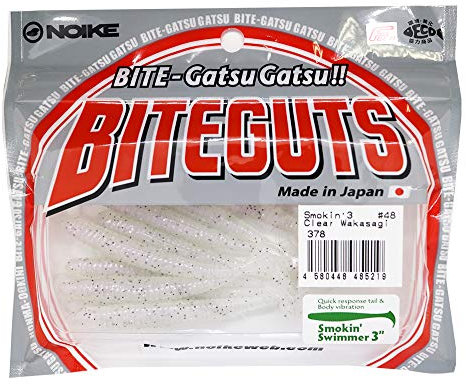 Noike Wobble Shad 3' 7,6cm - 9 Gummifische, Farbe:Clear White Wakasagi